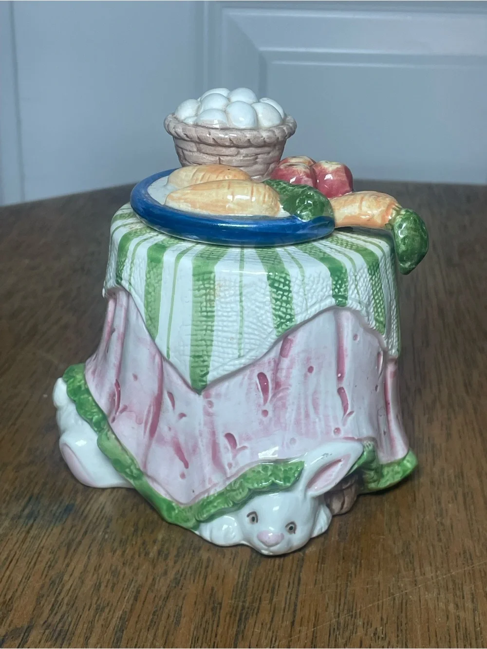 Vintage Fitz & Floyd Bunny Cream & Sugar Set 1993 Hand Painted Easter